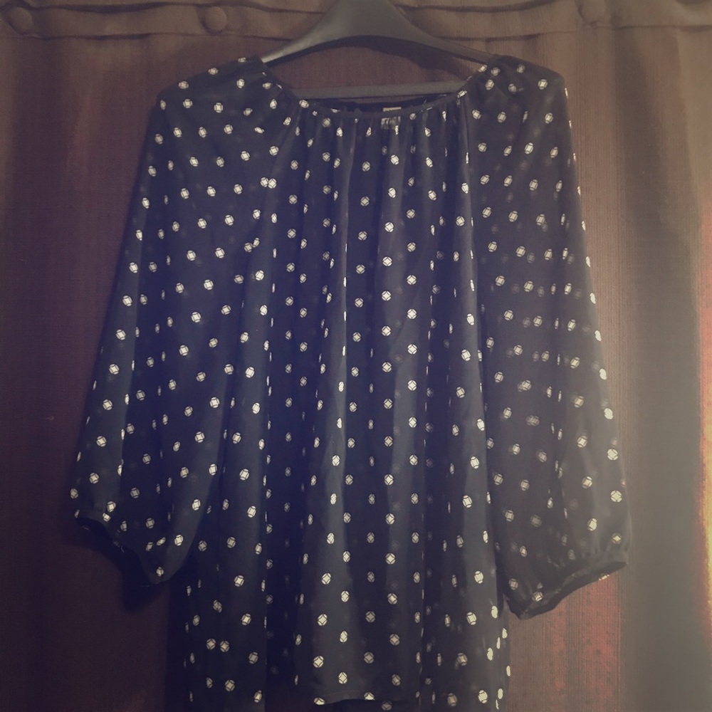 Old Navy Sheer Long Sleeve Blouse